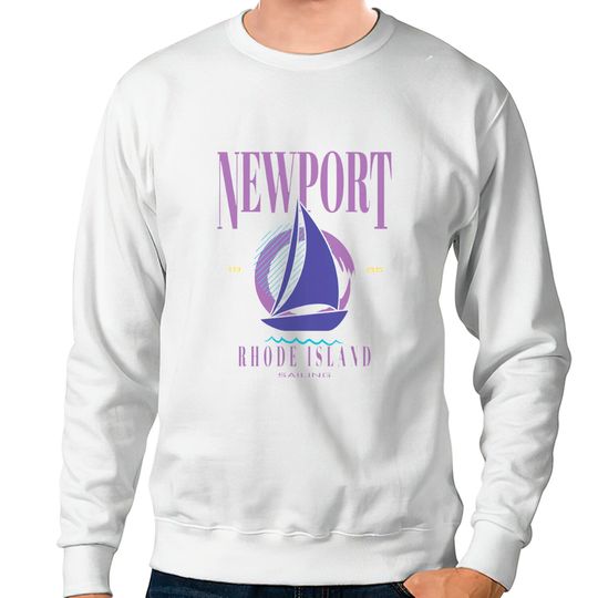 Discover Newport Sailing Crewneck Vintage Sweatshirt
