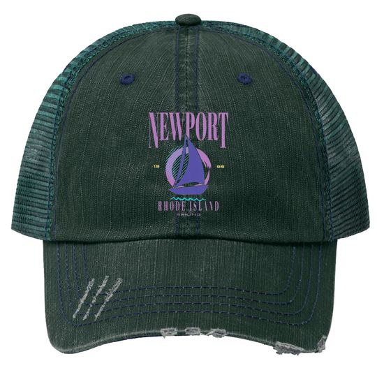 Discover Newport Vintage Sailing Trucker Hat
