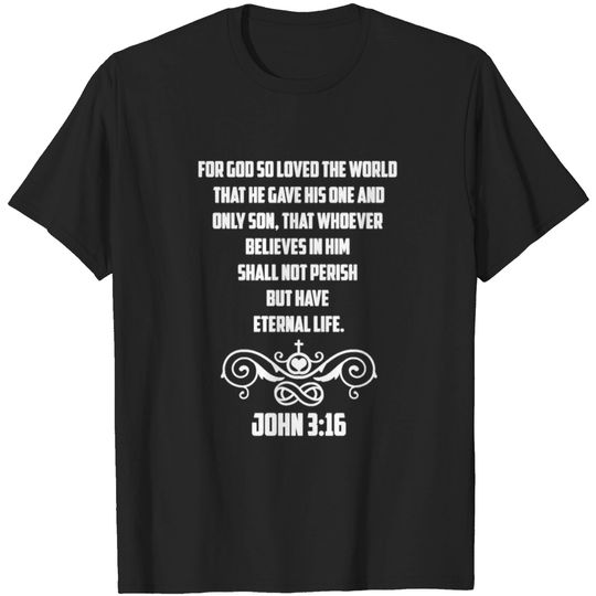Discover John 3:16 For God So Loved the World Christian T-shirt