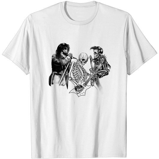 Discover Rock and Roll Skeleton - Rock And Roll Music - T-Shirt