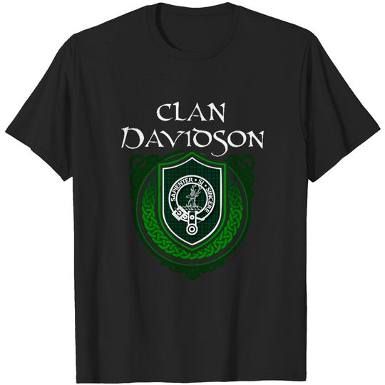 Discover Clan Davidson Scottish Tartan Crest Badge T-Shirt