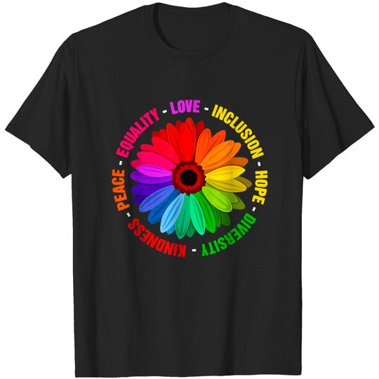 Discover Kindness Peace Equality Love Inclusion Hope Diversity T-Shirt