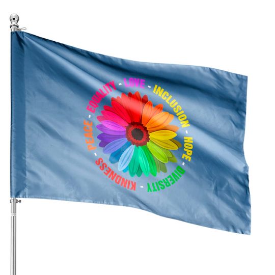 Discover Kindness Peace Equality Love Inclusion Hope Diversity House Flags