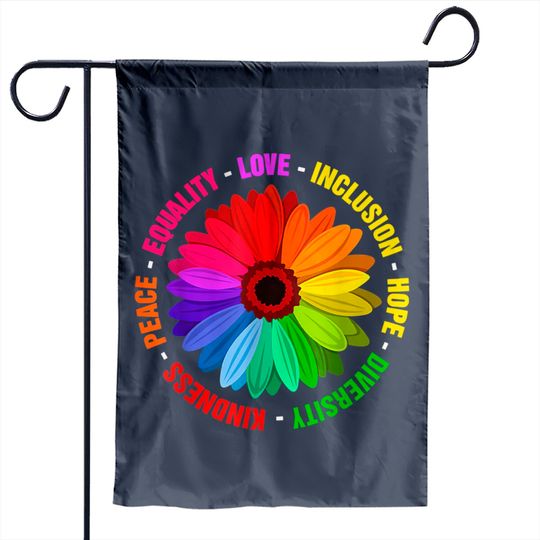 Discover Kindness Peace Equality Love Inclusion Hope Diversity Garden Flags