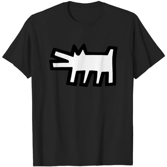 Discover Keith Haring T-shirt The Barking Dog Icon, 1990 Street Art