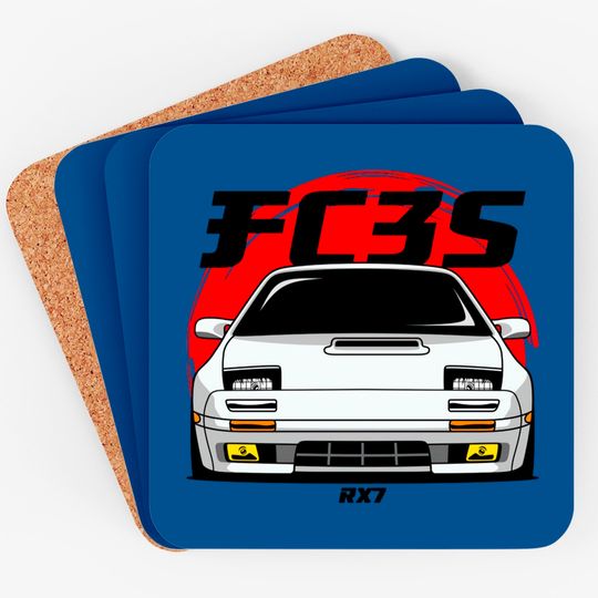 Discover White FC RX 7 - Fc Rx7 - Coasters