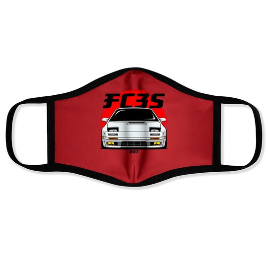 Discover White FC RX 7 - Fc Rx7 - Face Masks