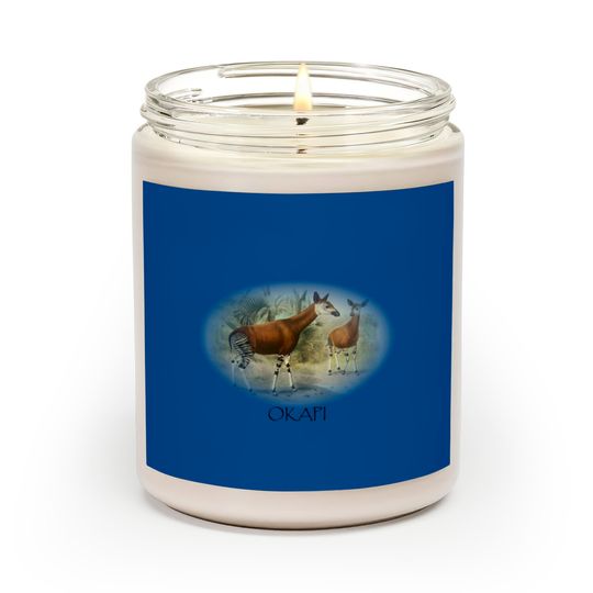Discover Okapi Mom And Baby Zebra Giraffe Wild Forest Lover Scented Candles