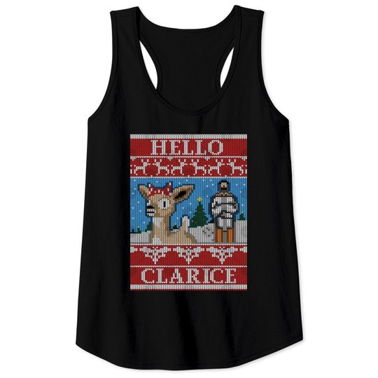 Discover Hello Clarice - Christmas Ugly Sweater - Rudolf / Silence of the Lambs Mashup - Hannibal - Tank Tops