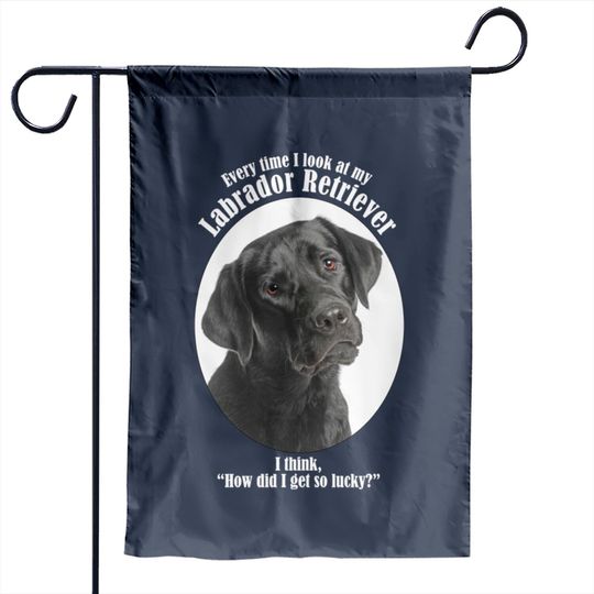 Discover Lucky Black Lab - Labrador - Garden Flags