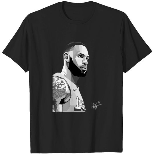 Discover LeBron James Black White - Lebron James - T-Shirt