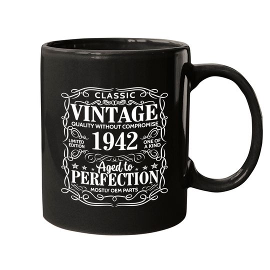 Discover 80th Birthday Vintage Gift Perfection Aged 1942 80 Mugs