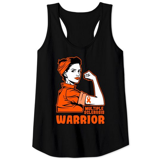 Discover Multiple Sclerosis Ribbon Messy Bun Bandana National Multiple Sclerosis Awareness Tank Top