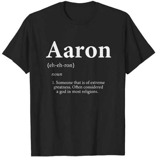 Discover Aaron Cute Definition Personalized Name Gift T-shirt