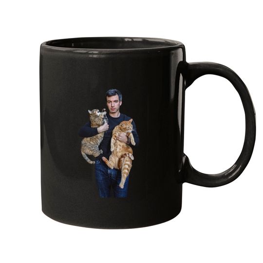 Discover Nathan Fielder and His Cats Classic Mugs