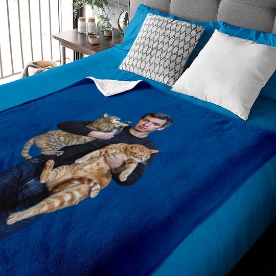 Discover Nathan Fielder and His Cats Classic Baby Blankets