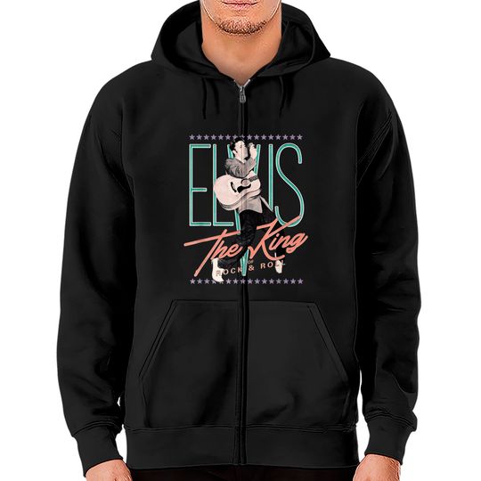 Discover Elvis Presley Official Vintage Design Zip Hoodies