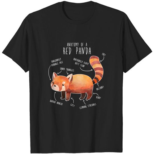 Discover Red Panda Anatomy - Red Panda - T-Shirt