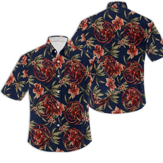 Discover House Of Dragon Hawaiian Shirt, Dragon Button Shirt,