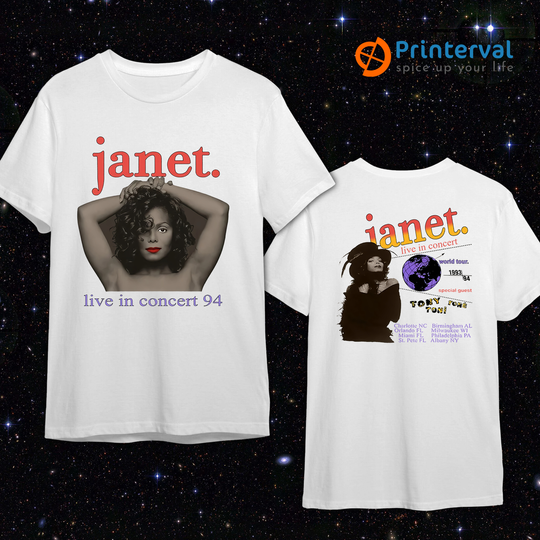 Discover Vintage 1993-1994 Janet Jackson Live In Concert World Tour T-Shirt