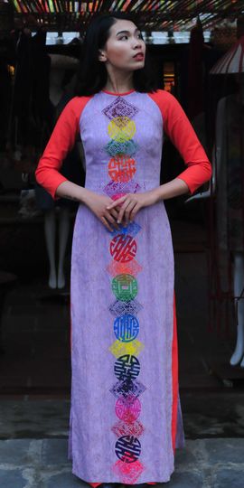 Discover Circular flowers Ao dai blocks collection Ao Dai Vietnam