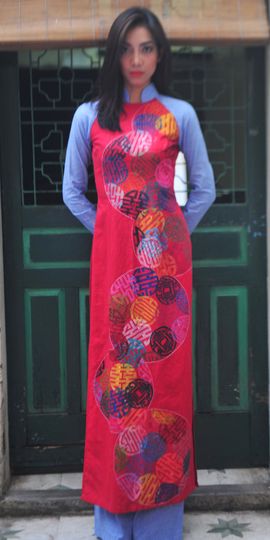 Discover Circular flowers Ao dai blocks collection Ao Dai Vietnam
