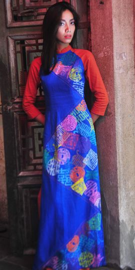Discover Circular flowers Ao dai blocks collection Ao Dai Vietnam