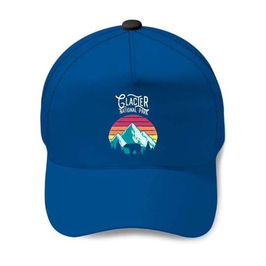 Discover Vintage Glacier National Park Mountain Bear Sweat Baseball Caps
