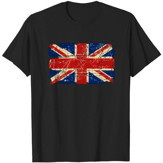 Discover Union Jack Flag - Vintage Look T-shirt