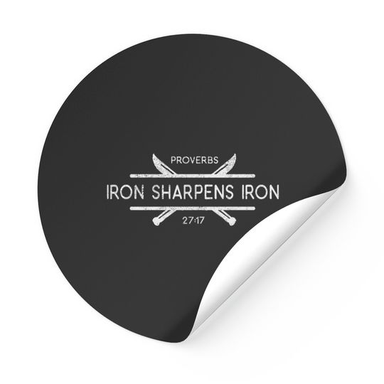Discover Bible Verse Iron Sharpens Iron Christian Stickers