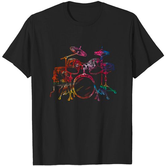 Discover drum drummer drumming playing music - Drum - T-Shirt