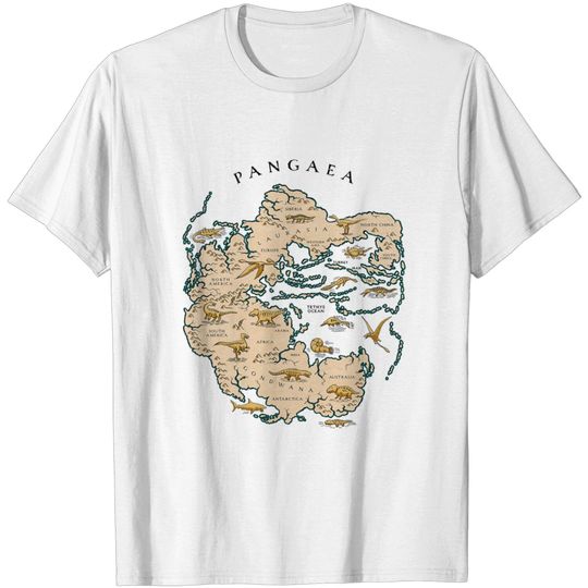 Discover map of the supercontinent Pangaea T-shirt