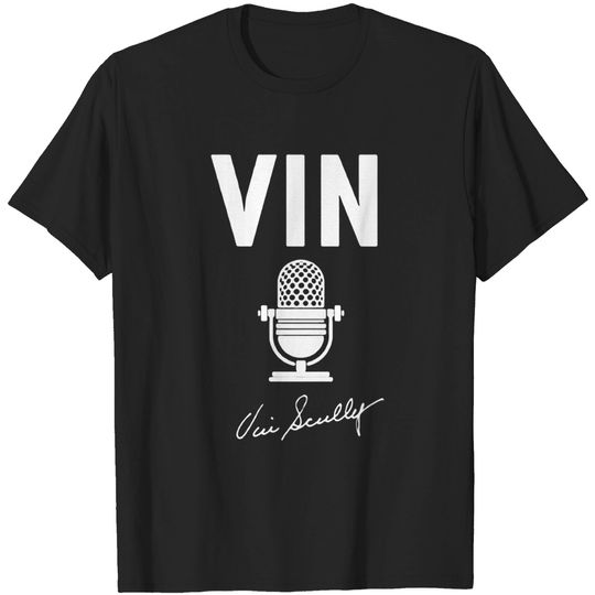 Discover Vin Scully Microphone With Signature Vintage Shirt