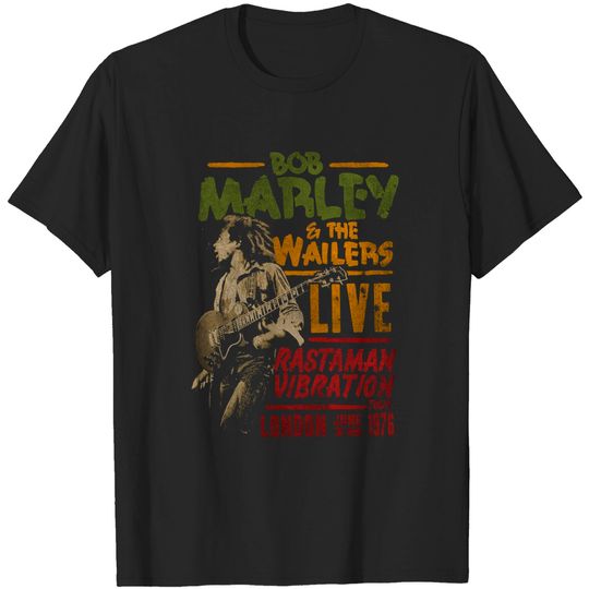Discover Bob Marley the Wailers Rastaman Vibration Tour Tee T-Shirt