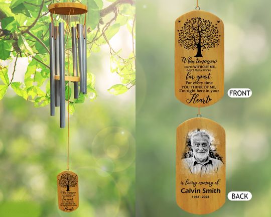 Discover Memorial Wind Chimes, Custom Photo Wind Chime, Memorial Gift