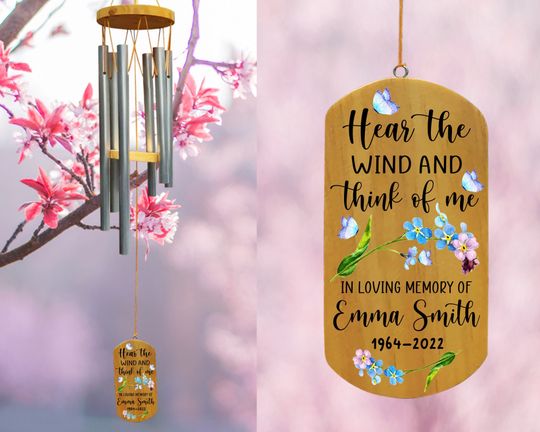 Discover Memorial Wind Chimes, Hear The Wind And Think Of Me