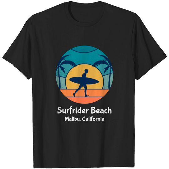 Discover Surfrider Beach Malibu California Surfing Vintage T-shirt