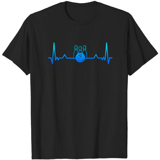 Discover Bowling Heartbeat Pin bowl Gifts - Bowl - T-Shirt