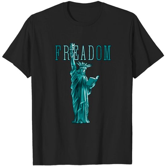 Discover Freadom Bookish Statue Of Liberty - Books - T-Shirt