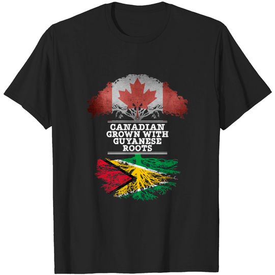 Discover Canadian Grown with Guyanese Roots - Guyanese Heritage Gift T-Shirt