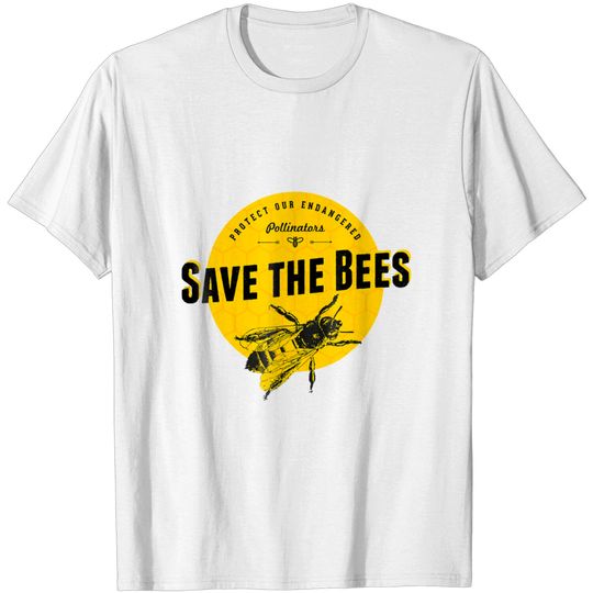 Discover Save the Bees Save Our Endangered Pollinators T-shirt
