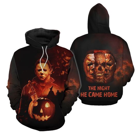 Discover The Night He Came Home Michael Myers Horror Hoodie 3D