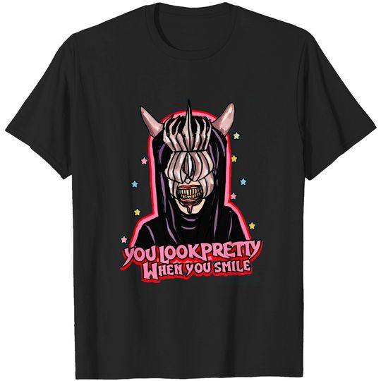 Discover You look pretty when you smile shirt, Sauron's mouth, 80s vintage pastel shirt