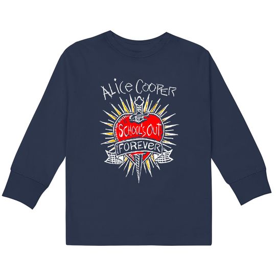 Discover Alice Cooper - Vintage School's Out Forever  Kids Long Sleeve T-Shirts