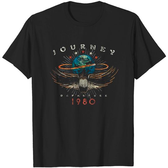 Discover Journey Departures Album Tour 1980 Men's T Shirt Rock Band Vintage Concert Merch