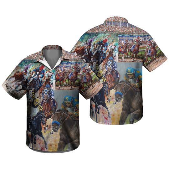 Discover Kentucky Derby Horse Racing Hawaiian Shirt