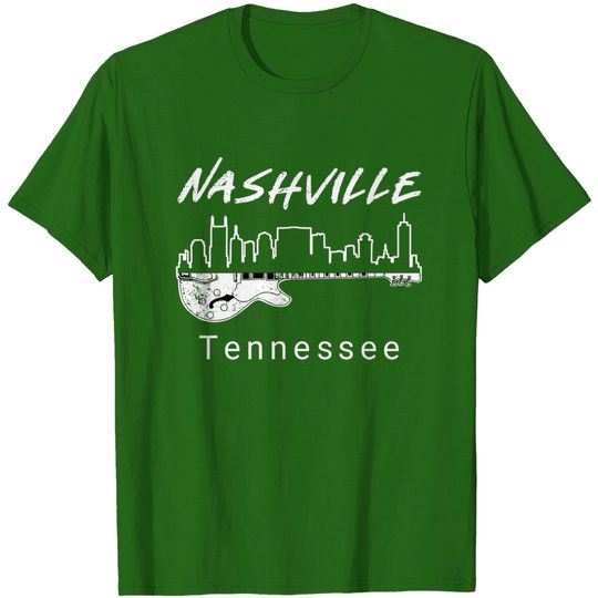Discover Nashville Souvenir Guitar T-Shirt - Country Music Design