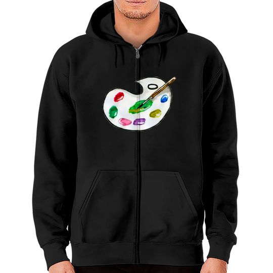 Discover painting palette Zip Hoodies