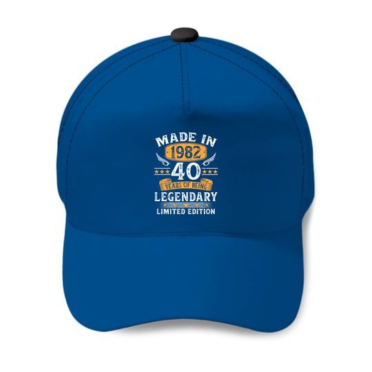 Discover Made In 1982 40 Years Old Gifts 40th Birthday Baseball Cap