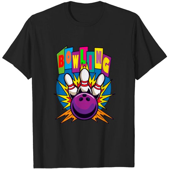 Discover Colorful Pin Bowling T-shirt